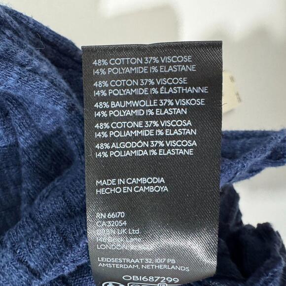 Pilcro Women’s Size XL Navy Blue Ribbed Knit Square Neck Sweater Tank Top New - Picture 6 of 7